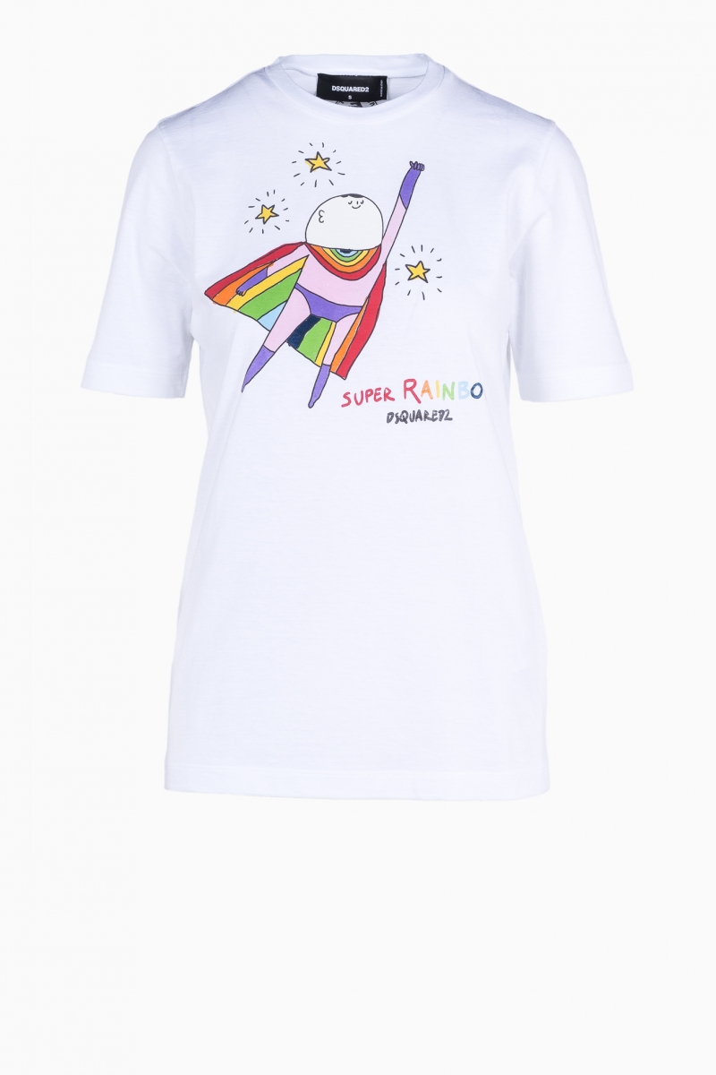 CAMISETA DSQUARED2 SUPER RAINBOW RENNY MUJER