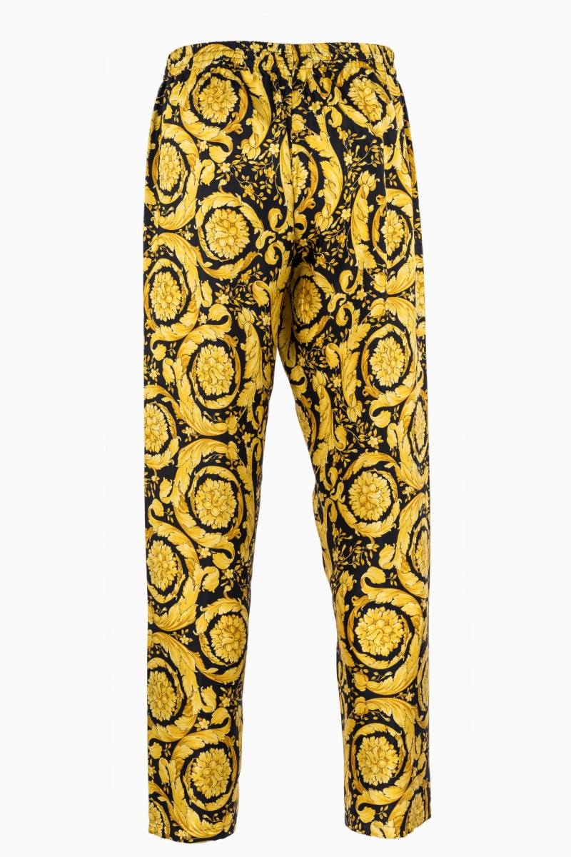 arpón Arriba almohada PANTALONES VERSACE SEDA ESTAMPADO BAROCCO HOMBRE - ModaVerse