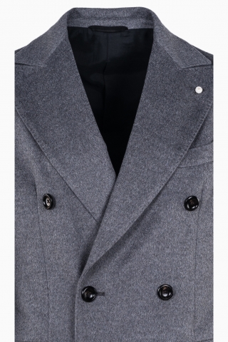LUIGI BIANCHI MEN`S 6 BUTTONS COAT