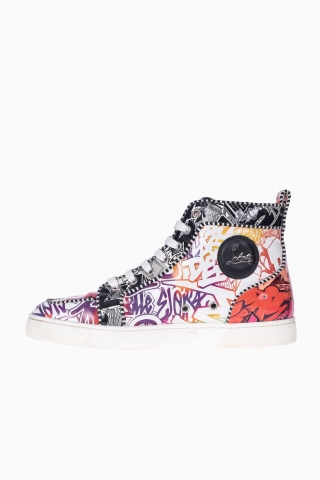 CHRISTIAN LOUBOUTIN HIGH-TOP SPIKES HERREN RANTUS ORLATO GRAFFITI