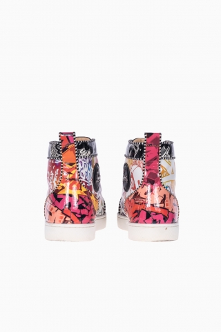 CHRISTIAN LOUBOUTIN HIGH-TOP SPIKES HERREN RANTUS ORLATO GRAFFITI