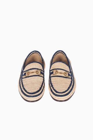 GUCCI LOAFER AUS HORSEBIT-RAFFIA