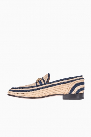 GUCCI LOAFER AUS HORSEBIT-RAFFIA