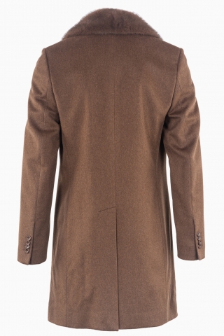 ABRIGO HOMBRE BLANCO PIEL SINTÉTICA 2 BOTONES FABRICADO EN ITALIA