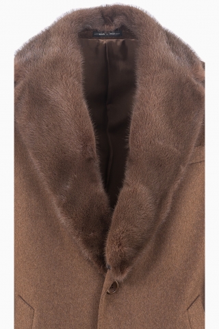 ABRIGO HOMBRE BLANCO PIEL SINTÉTICA 2 BOTONES FABRICADO EN ITALIA