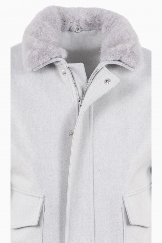 CHAQUETA FABRICADA EN ITALIA PIEL SINTÉTICA LORO PIANA