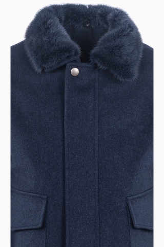 CHAQUETA FABRICADA EN ITALIA PIEL SINTÉTICA LORO PIANA