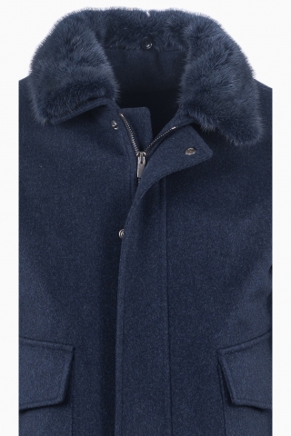 CHAQUETA FABRICADA EN ITALIA PIEL SINTÉTICA LORO PIANA