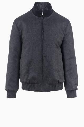 CHAQUETA BOMBER DE HOMBRE REVERSIBLE CON CREMALLERA BRIONI