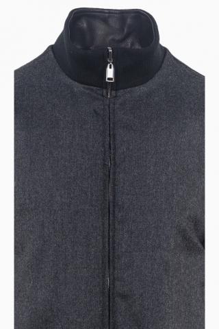 CHAQUETA BOMBER DE HOMBRE REVERSIBLE CON CREMALLERA BRIONI