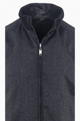 CHAQUETA BOMBER DE HOMBRE REVERSIBLE CON CREMALLERA BRIONI