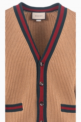 GUCCI HERREN-STRICKWOLL-CARDIGAN