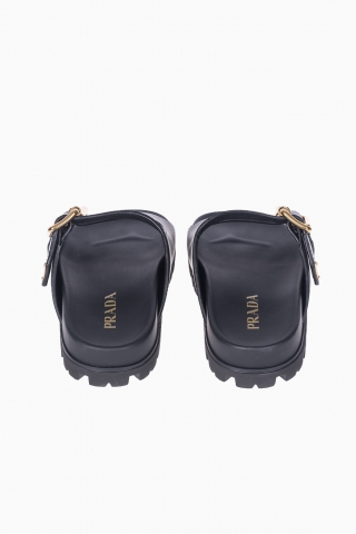 PRADA DAMEN-SLIPPER MIT DREIECK-LOGO