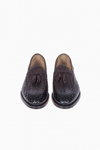 DOUCAL'S HERREN-LOAFER AUS GEFLOCHTENEM LEDER