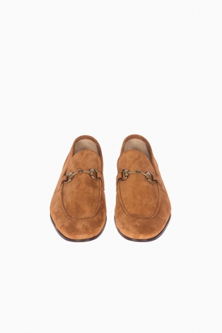 GUCCI JORDAN KAMEL-WILDLEDER-LOAFER