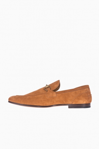 GUCCI JORDAN KAMEL-WILDLEDER-LOAFER