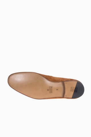 GUCCI JORDAN KAMEL-WILDLEDER-LOAFER