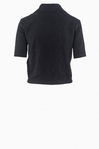 VERSACE WOMEN'S BAROCCO KNIT POLO CARDIGAN