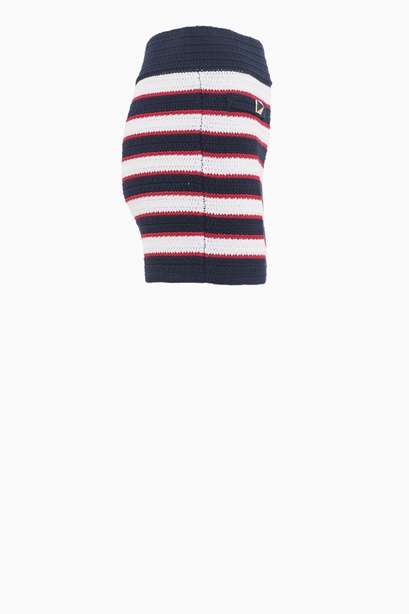 VALENTINO WOMEN'S SKIRT STRIPED ROCKSTUD