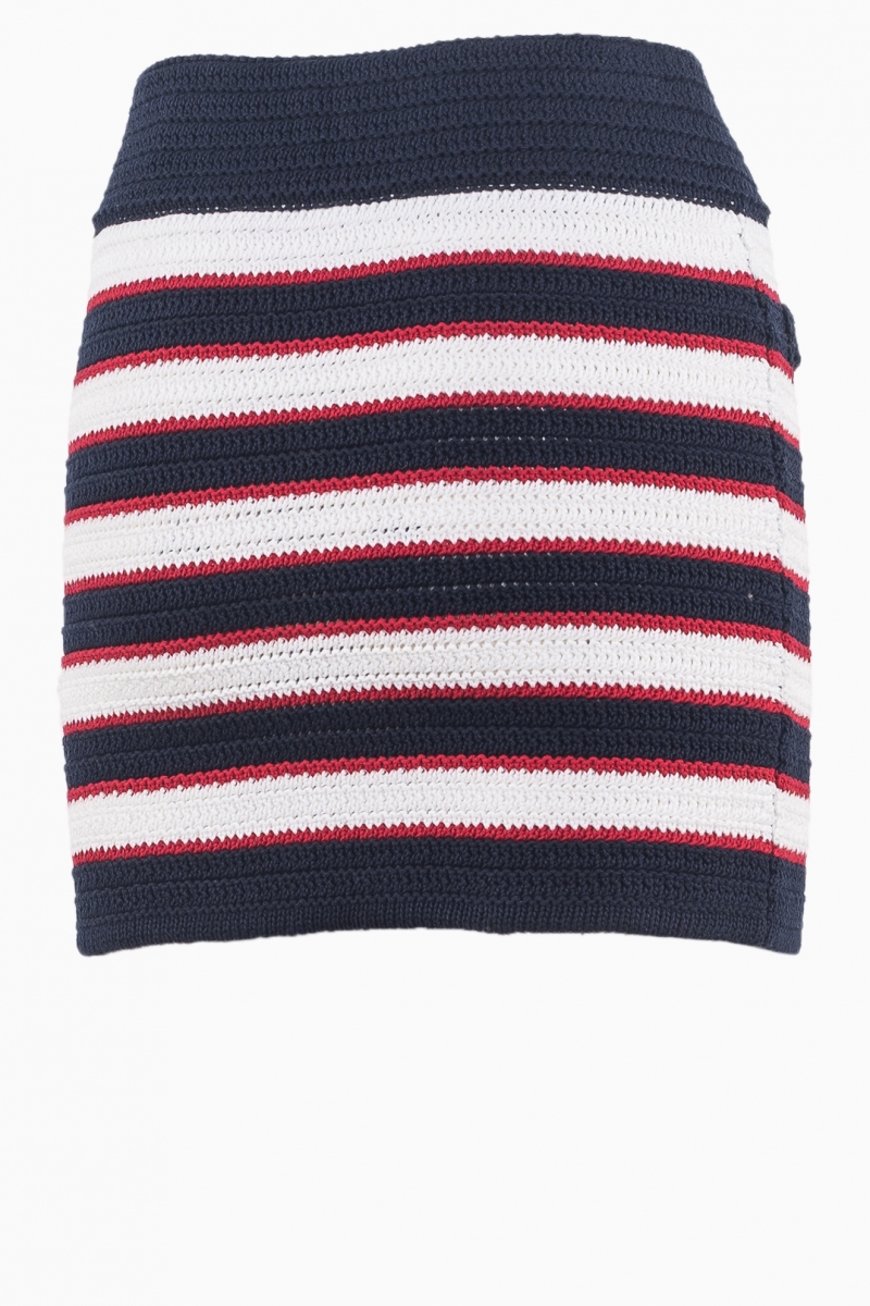 VALENTINO WOMEN'S SKIRT STRIPED ROCKSTUD