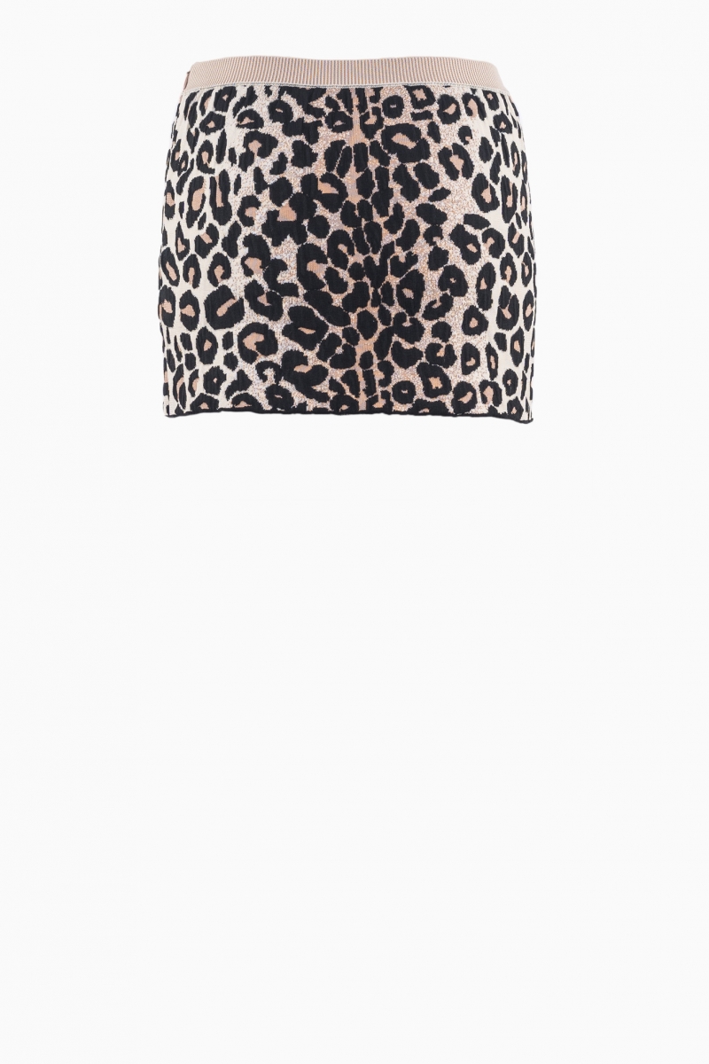 VALENTINO WOMEN'S SKIRT LEOPARD PRINT