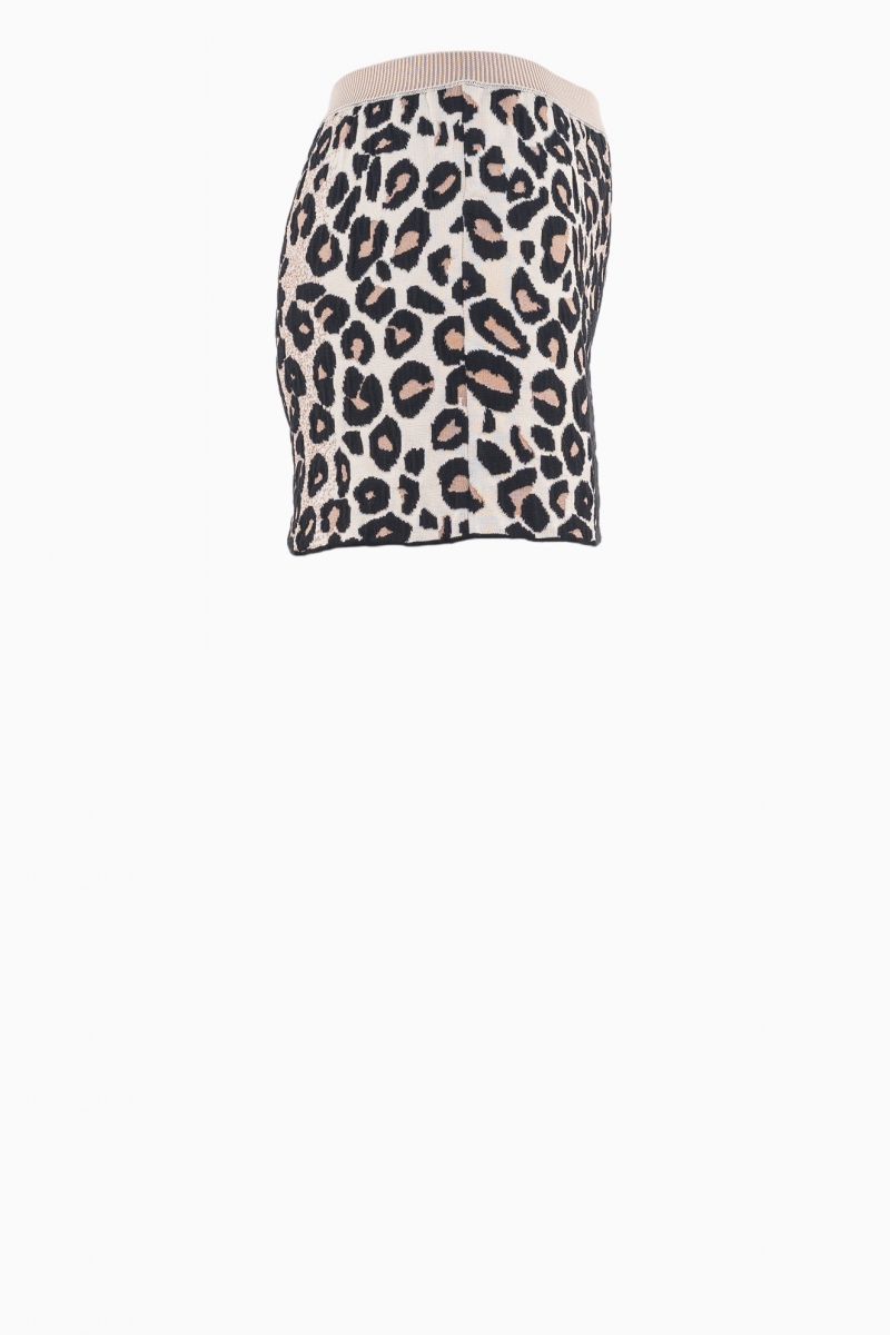 VALENTINO WOMEN'S SKIRT LEOPARD PRINT