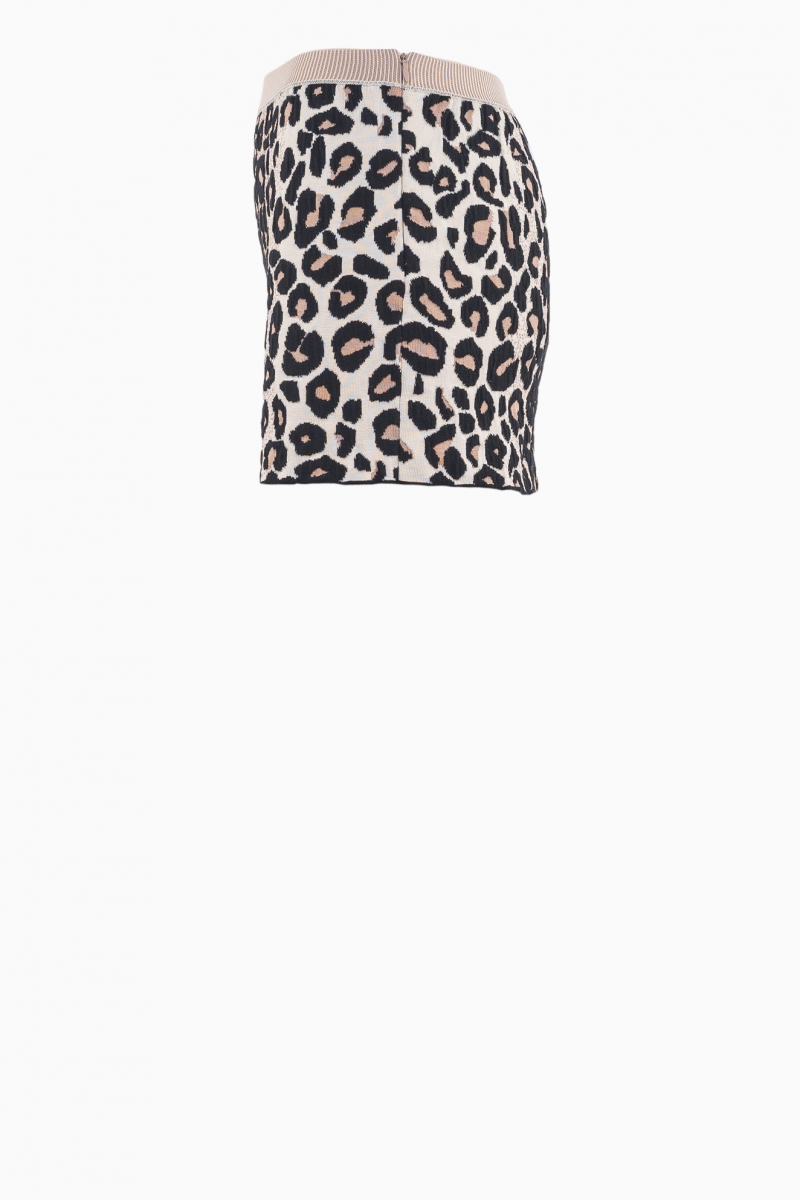 VALENTINO WOMEN'S SKIRT LEOPARD PRINT
