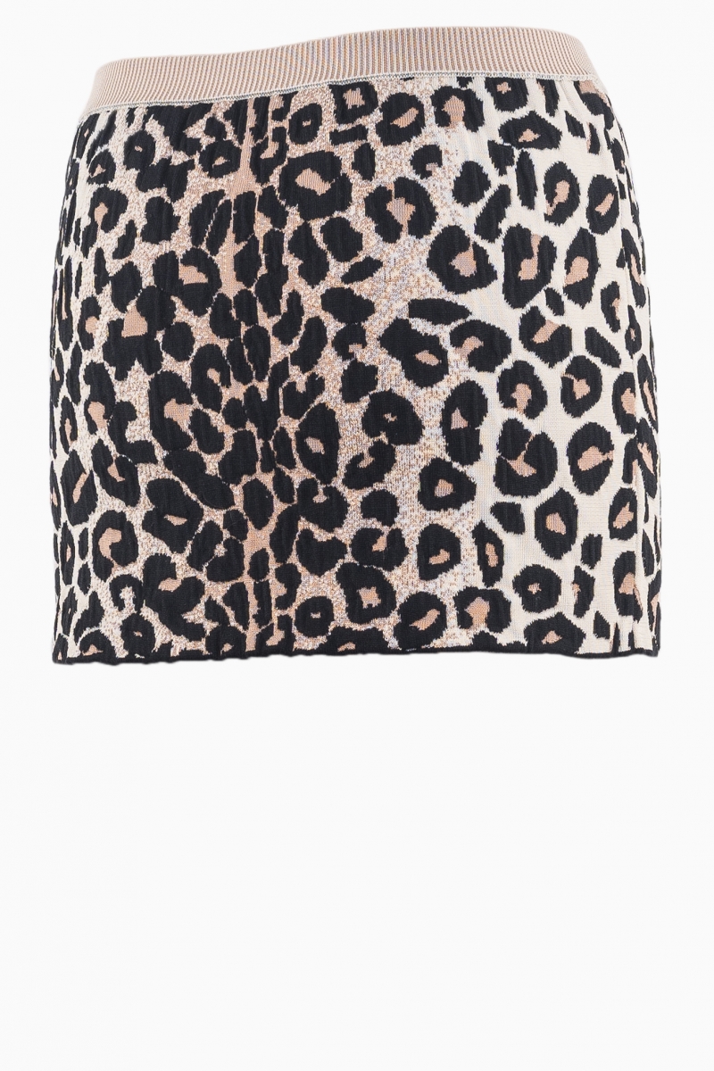 VALENTINO WOMEN'S SKIRT LEOPARD PRINT