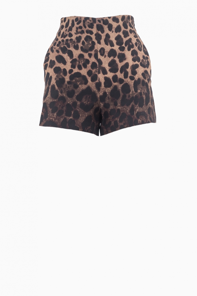 PANTALÓN DE MUJER CON ESTAMPADO DE LEOPARDO Y CADENA VALENTINO