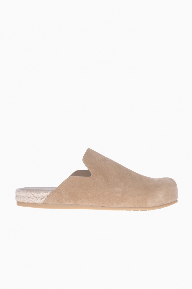 PRADA MEN'S SUEDE LEATHER SABOT