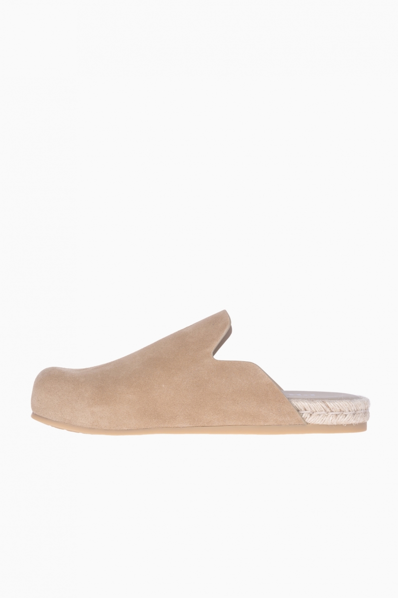 PRADA MEN'S SUEDE LEATHER SABOT