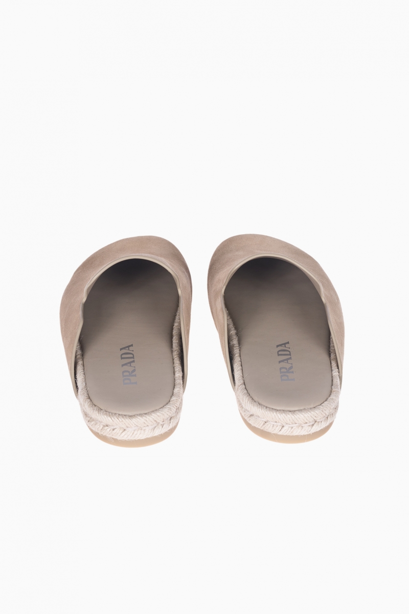 PRADA MEN'S SUEDE LEATHER SABOT