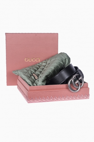 CINTURÓN DE COCODRILO DOBLE G DE GUCCI PARA HOMBRE