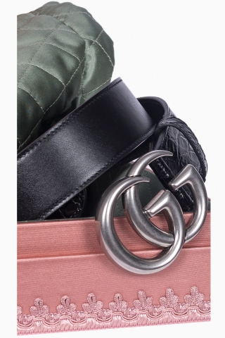 CINTURÓN DE COCODRILO DOBLE G DE GUCCI PARA HOMBRE