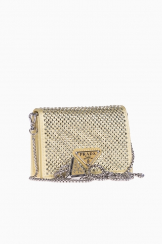 PRADA DAMEN-KARTENETUI MIT KRISTALL