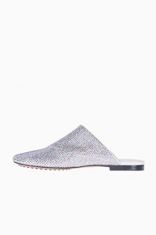 BOTTEGA VENETTA DAMEN-SLIPPER MIT STRASSSTEINEN