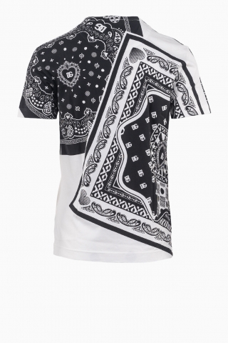 CAMISETA DOLCE&GABBANA CON ESTAMPADO DE PAÑUELO PARA HOMBRE