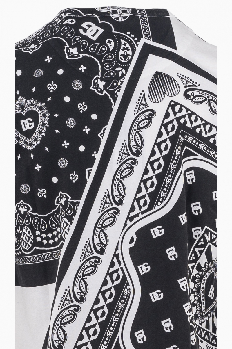 DOLCE&GABBANA BANDANA-PRINTED MEN'S T-SHIRT