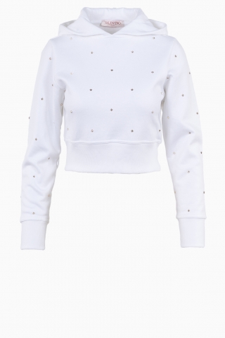 SUDADERA CON CAPUCHA ROCKSTUD SPIKE PARA MUJER DE VALENTINO GARAVANI