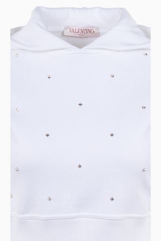 SUDADERA CON CAPUCHA ROCKSTUD SPIKE PARA MUJER DE VALENTINO GARAVANI