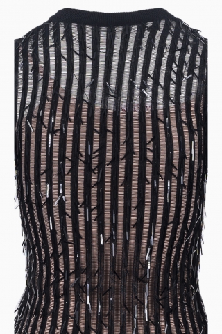 VESTIDO MIDI DE MEZCLA CON LENTEJUELAS Y DECORACIÓN DE VALENTINO GARAVANI PARA MUJER