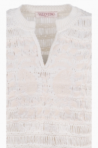 POLO DE PUNTO CON CUELLO EN V DE VALENTINO GARAVANI MUJER