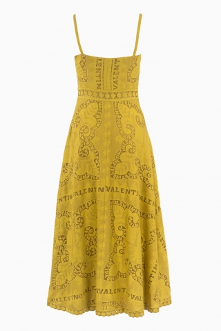 VALENTINO GARAVANI VESTIDO MIDI DE GUIPUR JACQUARD MUJER