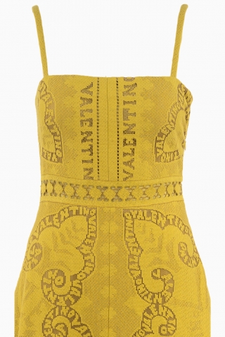VALENTINO GARAVANI VESTIDO MIDI DE GUIPUR JACQUARD MUJER