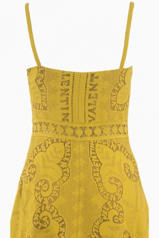 VALENTINO GARAVANI VESTIDO MIDI DE GUIPUR JACQUARD MUJER