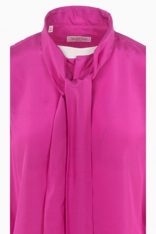 VALENTINO GARAVANI CAMISA DE SEDA CON LAZO MUJER