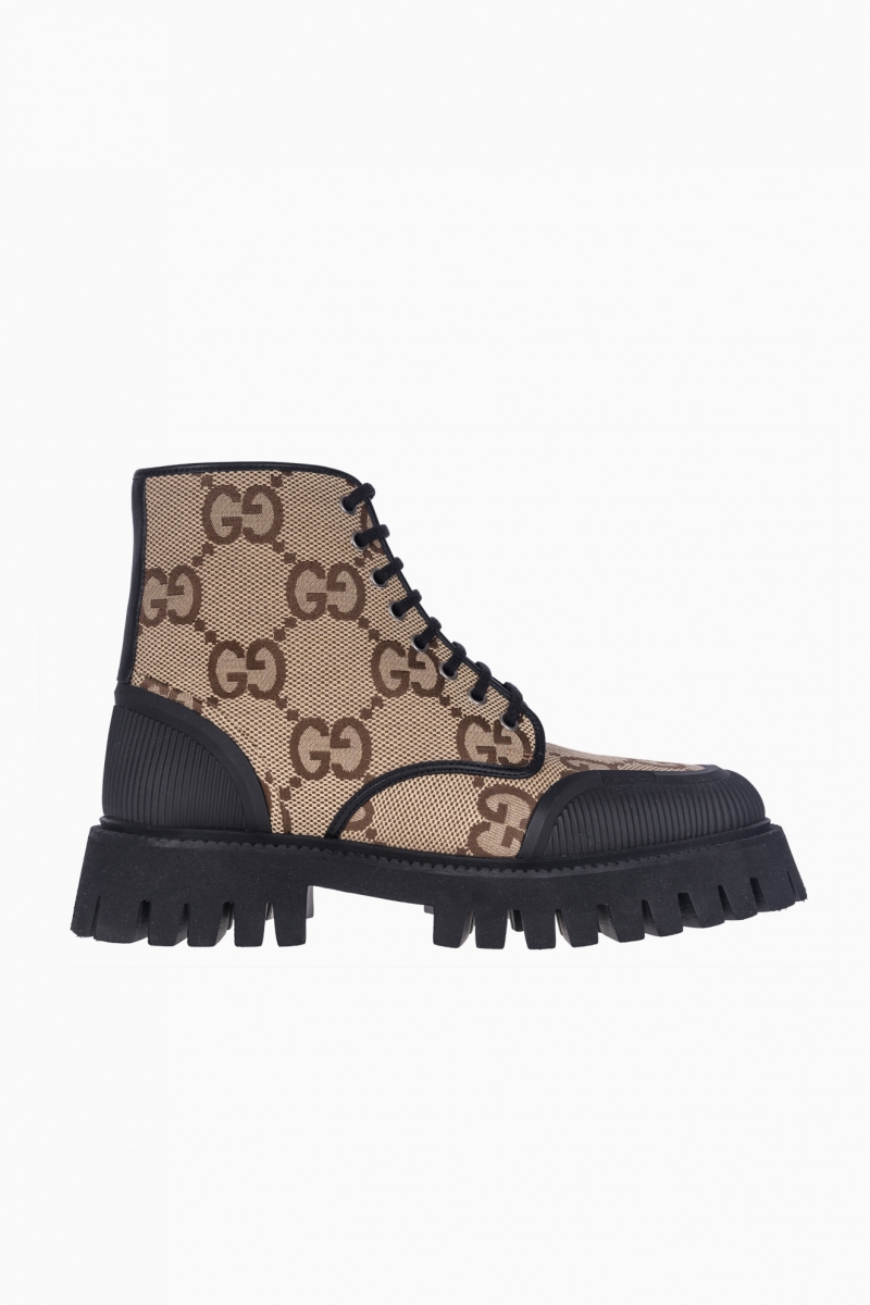 BOTAS CON CORDONES DE LONA MAXI GG DE GUCCI PARA HOMBRE