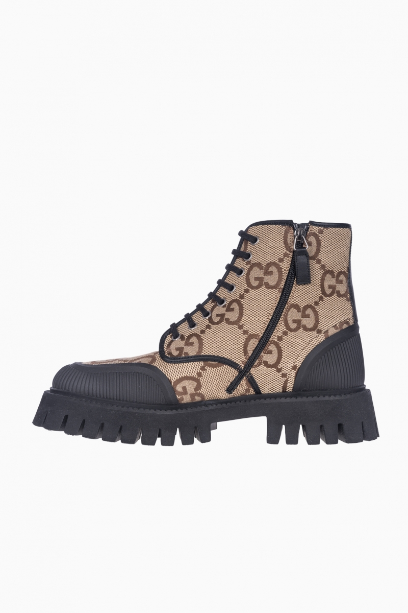 BOTAS CON CORDONES DE LONA MAXI GG DE GUCCI PARA HOMBRE
