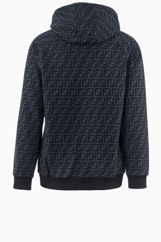 FENDI KAPUZENJACKE MIT FF-LOGO-ALLOVER-PRINT FÜR HERREN