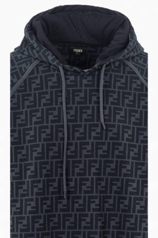 FENDI KAPUZENJACKE MIT FF-LOGO-ALLOVER-PRINT FÜR HERREN